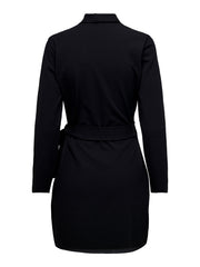 JDY Louisville Wrap Dress in Black