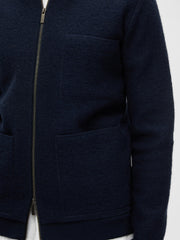 Selected Homme Healy Knit Bomber Jacket - Dark Sapphire