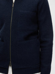 Selected Homme Healy Knit Bomber Jacket - Dark Sapphire