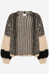 Noella Liana Knit Cardigan - Cream/Black