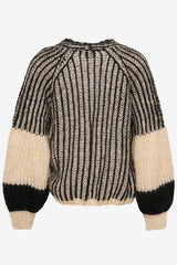 Noella Liana Knit Cardigan - Cream/Black