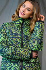 Noella Nari Puffer Coat - Lime Zebra