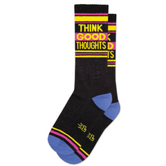 Gumball Poodle Crew Gym Socks - Think Good Thoughts
