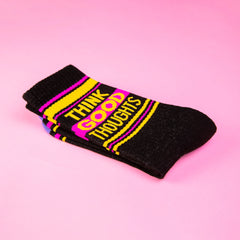 Gumball Poodle Crew Gym Socks - Think Good Thoughts