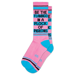 Gumball Poodle Crew Gym Socks - Be The Flamingo In A Flock Of Pigeons