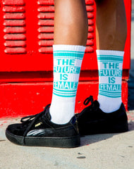 Gumball Poodle Crew Gym Socks - The Future Is Female
