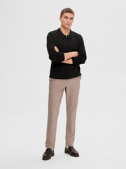 Selected Homme Florence Knit Zip Black Knit Top