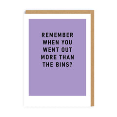 Ohh Deer Out More Than The Bins Birthday Card