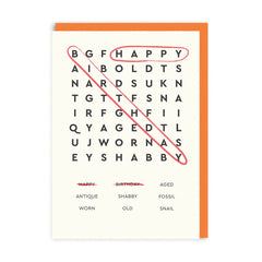 Ohh Deer Word Search Birthday Card