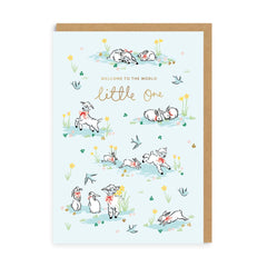 Ohh Deer  Hello Little One Lambs New Baby Card