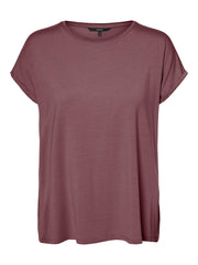 Vero Moda Ava Plain T-Shirt - Rose Brown
