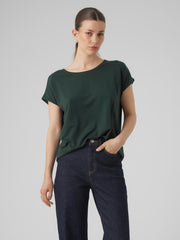 Vero Moda Ava Plain T-Shirt - Pine Grove
