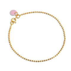 Enamel Copenhagen Ball Chain Bracelet - Flamingo