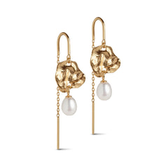 Enamel Copenhagen Drop Earrings Kai Pearl - Gold