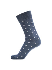 Selected Homme Steven Organic Socks - Stormy Weather/Mini Dot