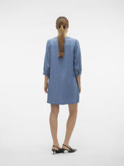 Vero Moda - Bree 3/4 Tunic Dress - Medium Blue Denim