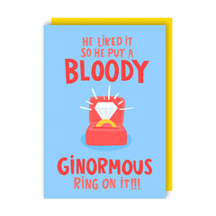 Lucy Maggie Designs Ginormous Ring Engagement Card