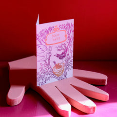 Ark New Baby Bird Mini Greeting Card