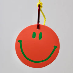 Ark Happy Face Bag Tag - Coral