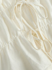 JJXX Almira Linen Blend Tie Top - Blanc De Blanc
