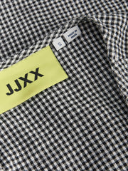JJXX Zoe Seersucker Black & White Tie Organic Cotton Shirt