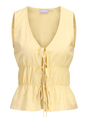 JJXX Almira Linen Blend Tie Top - Sunlight