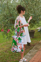 One Hundred Kitsch Bouquet Green Kimono