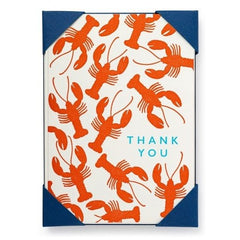 Letterpress Thank You Lobster Card Pack of 5