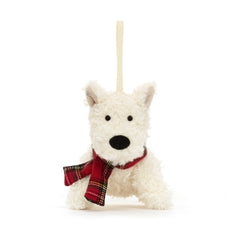 Jellycat Christmas Munro Scottie Dog Decoration