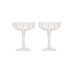 OYOY Living Mizu Coupe Glass Set of 2 - Clear