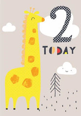 Pigment Productions Age 2 Giraffe Card