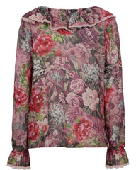 Numph Marcelle Ruffle Shirt - Goji Berry