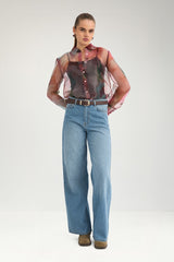 Numph Dorte Sheer Shirt - Bonbon