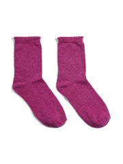 Pieces Sebby Long Glitter Socks - Festival Fuchsia/Toned Lurex