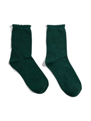 Pieces Sebby Long Glitter Socks - Trekking Green/Toned Lure