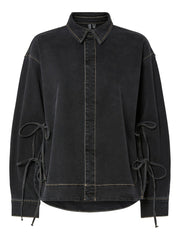 Pieces Mathea Denim Shirt - Black