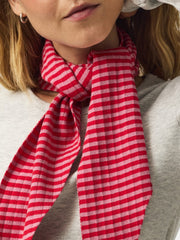 Pieces Alberte Scarf - Sea Pink/Flame Scar