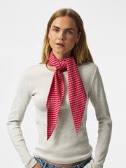Pieces Alberte Scarf - Sea Pink/Flame Scar