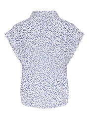 Piece Sui Sleeveless Top - Cloud Dancer/Bluing Top