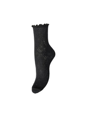 Pieces Therese Socks Pointelle - Black