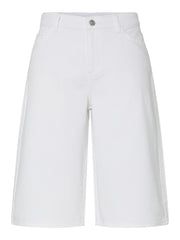 Pieces Denim Jorts - Bright White