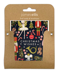 James Ellis Christmas Wishes Nutcracker Pattern Mini Pack Cards