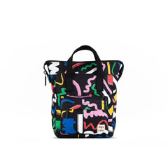Roka Bantry B Small Sustainable Miss Pom Pom Scribble Print Backpack