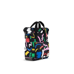 Roka Bantry B Small Sustainable Miss Pom Pom Scribble Print Backpack