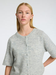 Selected Femme Lulu Knit Cardigan - Light Grey Melange