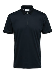 Selected Homme Fave Zip Polo - Sky Captain