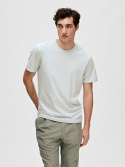 Selected Homme Aspen Organic T-Shirt Cashmere Blue/Egret