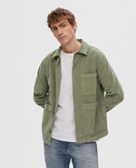 Selected Homme Loose Tony Cord Overshirt - Vetiver
