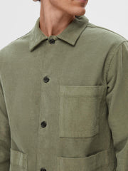 Selected Homme Loose Tony Cord Overshirt - Vetiver