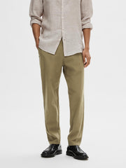 Selected Homme - Slim Tapered Brody Linen Pants - Burnt Olive